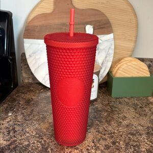 Starbucks Scarlet Textured Tumbler with Straw